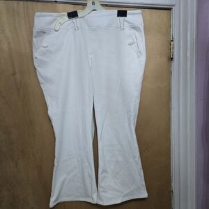 Kim Gravel White Flared Knit Pants